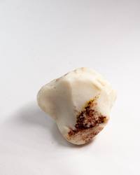 Opal No. 009, face showing colour with a patch of red ironstone