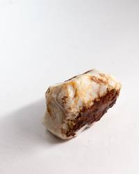 Opal No. 011, white face with ochre veins and a red ironstone base