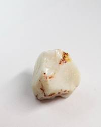 Opal No. 015, white face showing pin fire with flecks of red ironstone