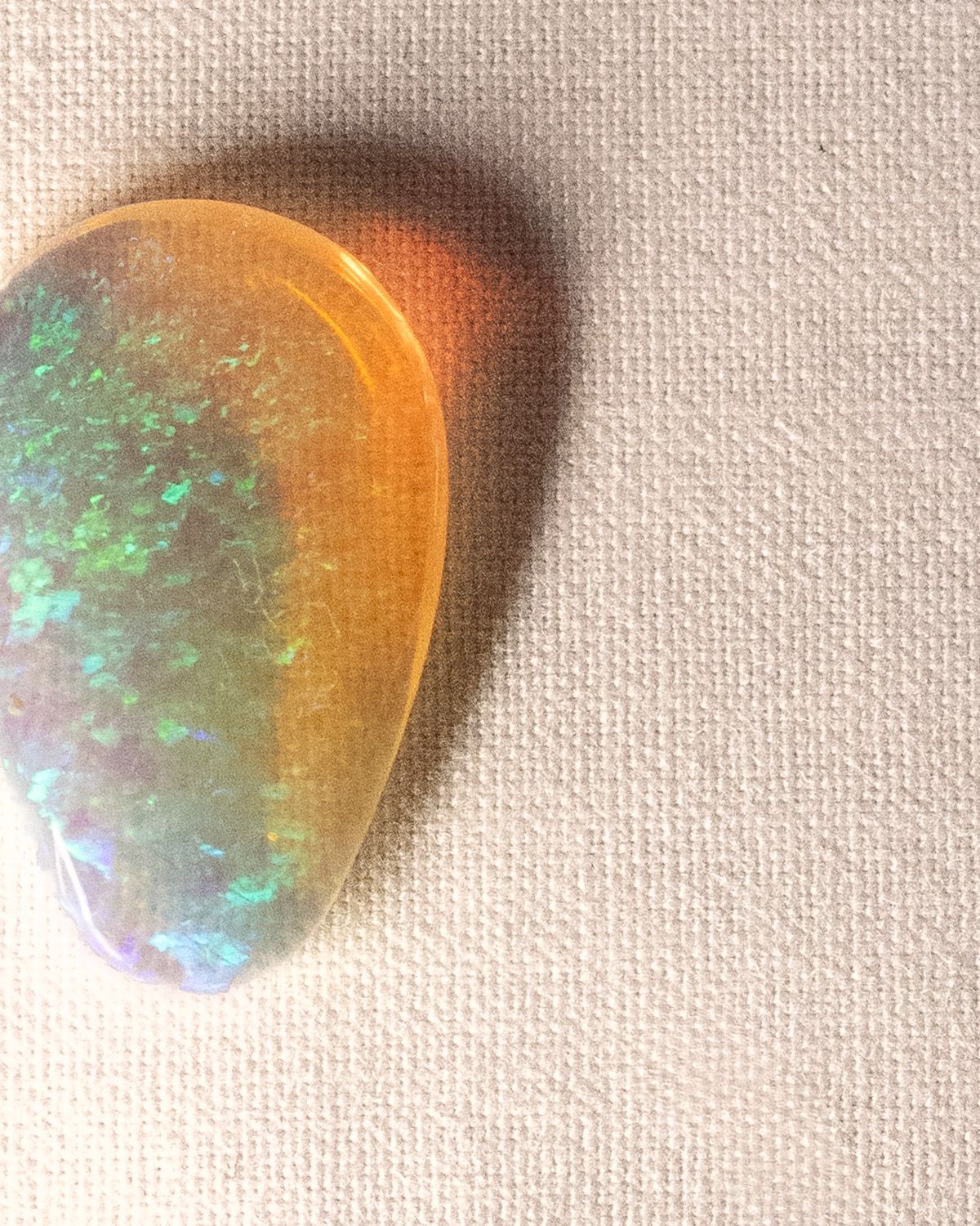 Opal No. 018, close up of the green fire